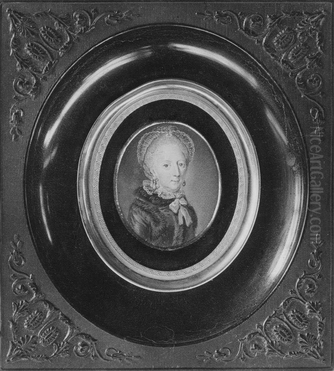 Fillipina Charlotta, 1716-1801, prinsessa av Preussen, hertiginna av Braunschweig-Wolfenbuttel Oil Painting by Anna Rosina de Gasc