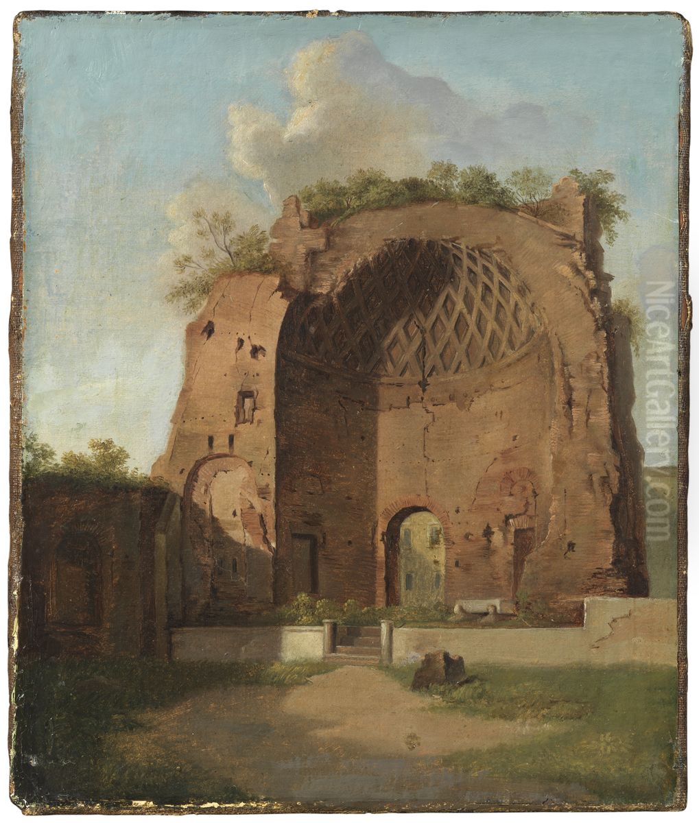 The Temple of Venus and Roma, The Roman Forum, Rome Oil Painting by Thorald Laessoe