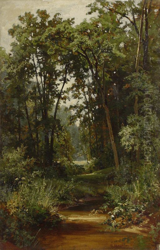 <<V lesu>> Oil Painting by Ivan Shishkin