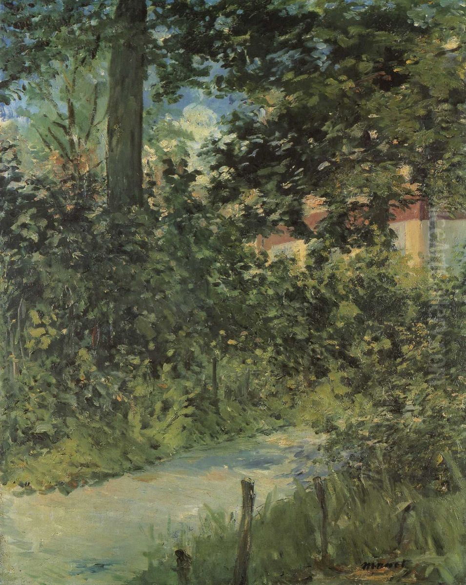 A garden path in Rueil Oil Painting by Edouard Manet