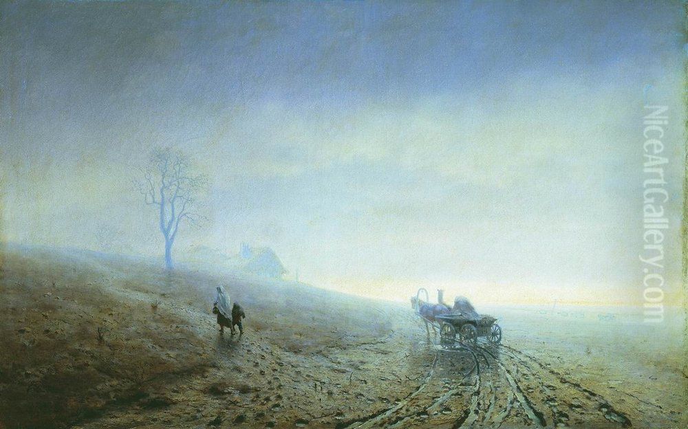 The autumn slush Oil Painting by Arkhip Kuindzhi