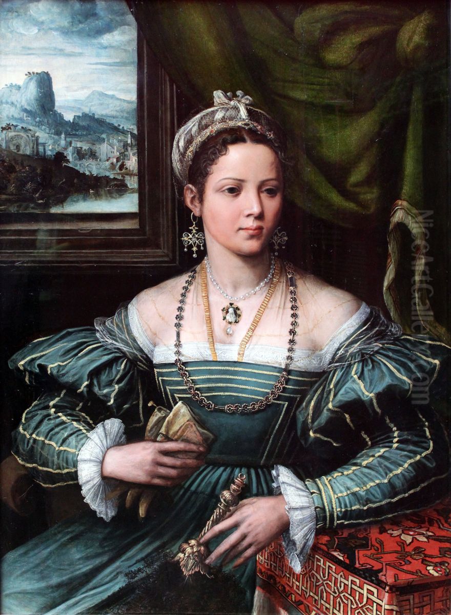 Portrait of a Lady Oil Painting by Girolamo da Carpi