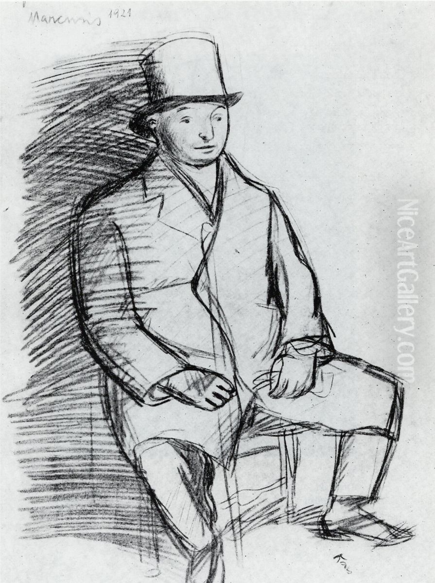 Kubisticky malir Marcoussis Oil Painting by Georges Kars