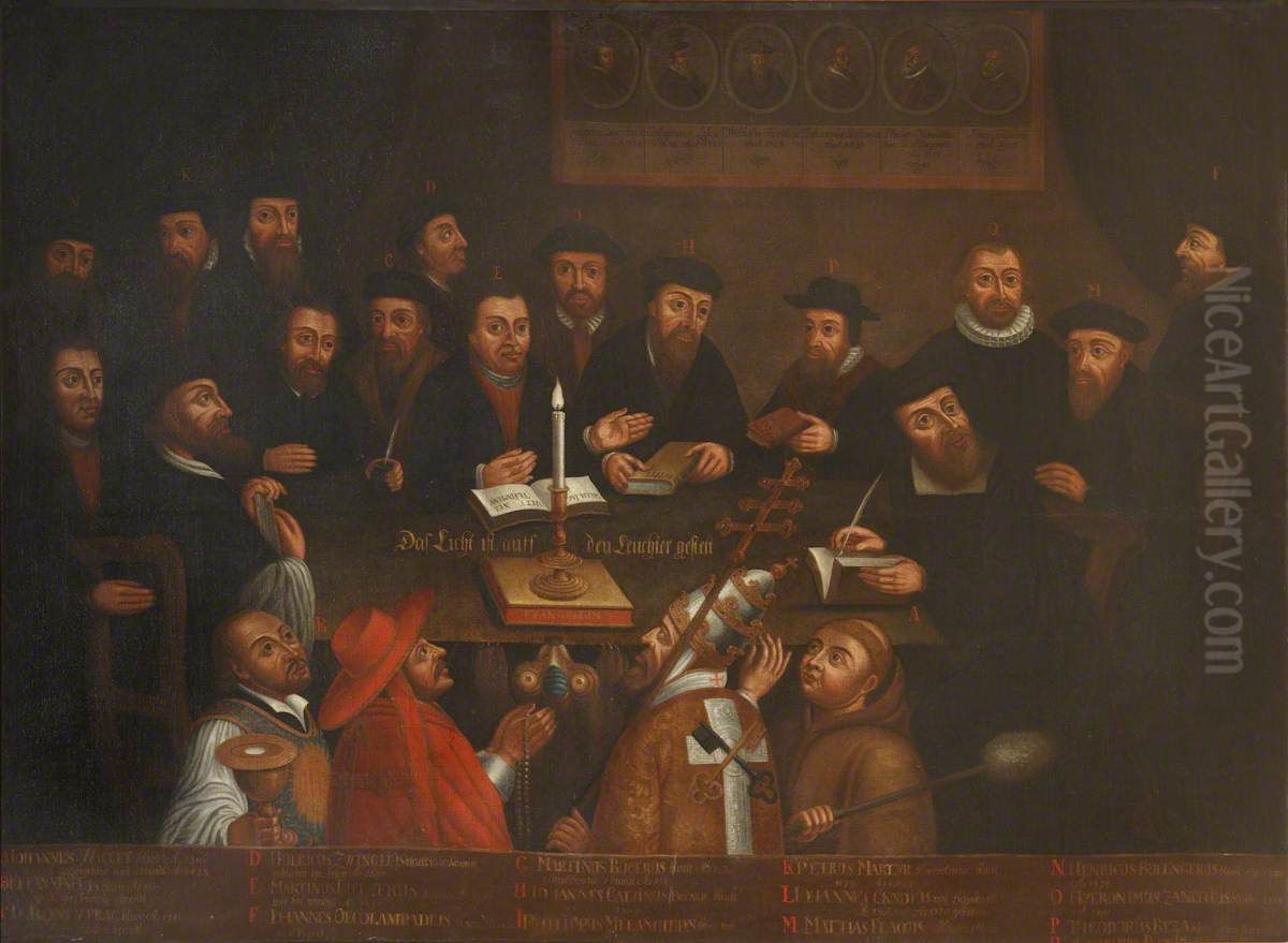 The Protestant Reformers Oil Painting by unknown