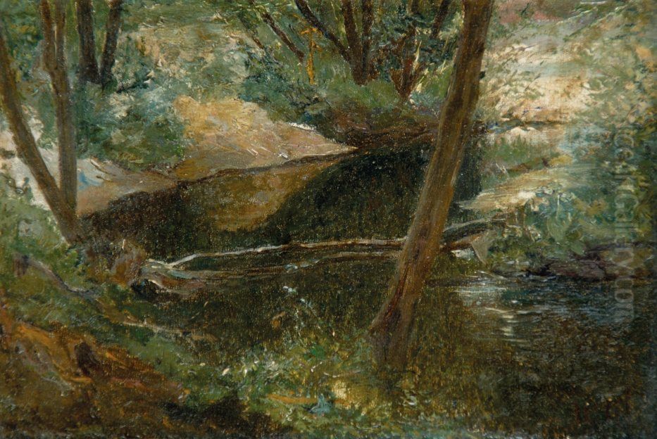 Lesny ruczaj Oil Painting by Ivan Shishkin