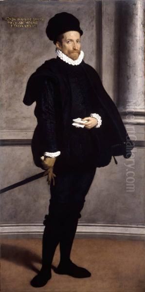 Ritratto di Bernardo Spini Oil Painting by Giovanni Battista Moroni