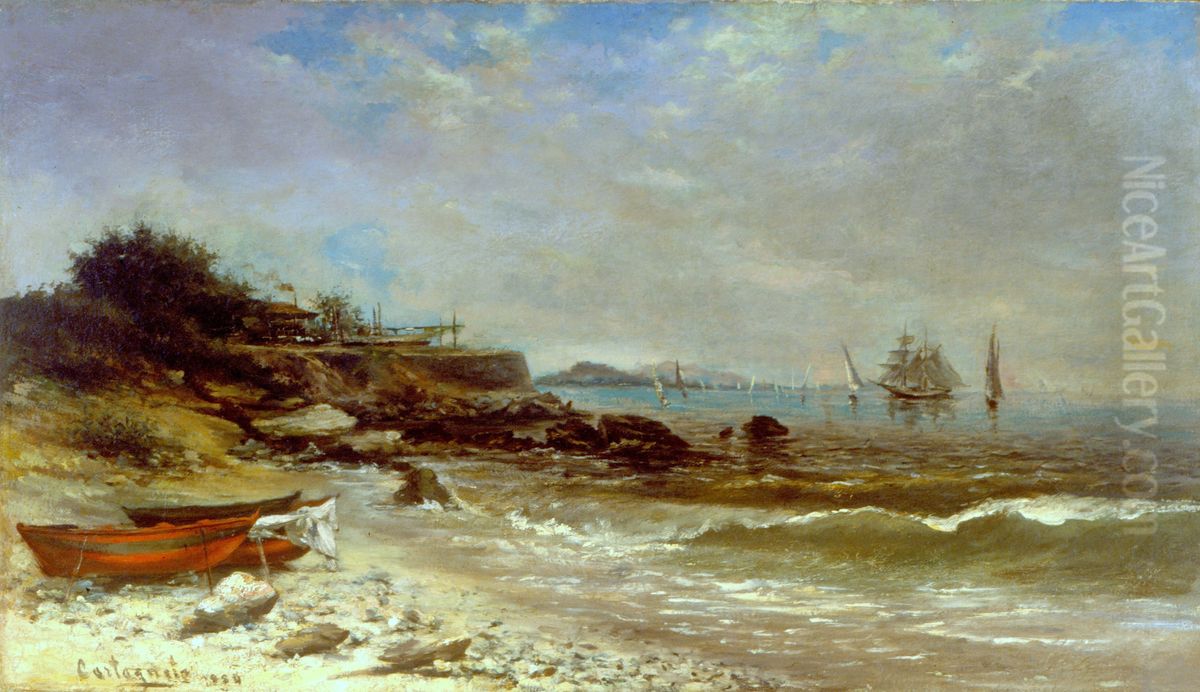 The port of Rio de Janeiro Oil Painting by Giovanni Battista Castagneto