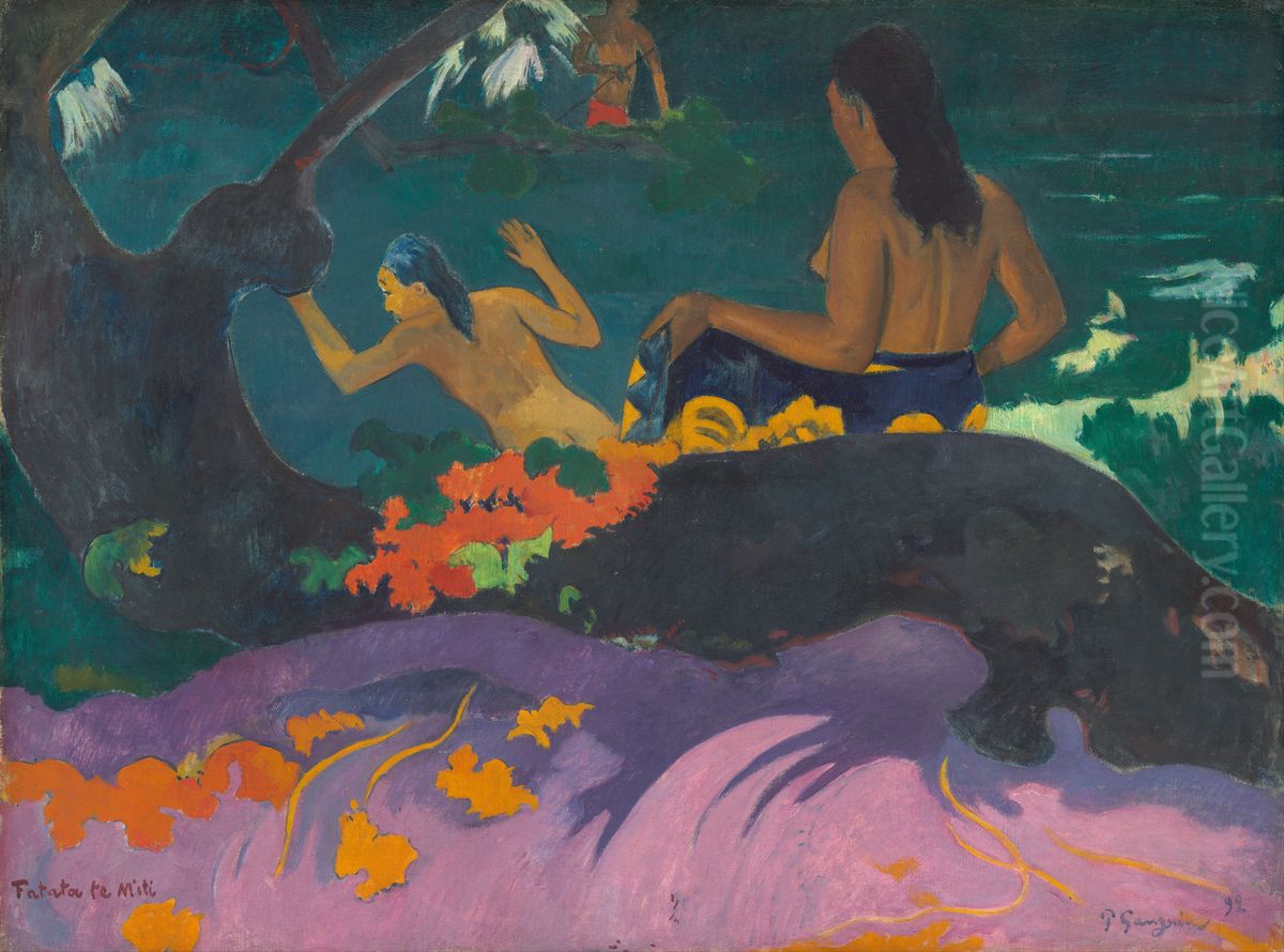 By the Sea Oil Painting by Paul Gauguin