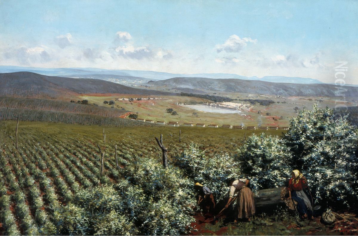 Flowering Oil Painting by Antonio Ferrigno