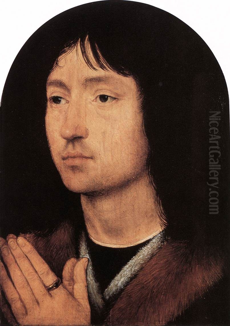 Portrait of a Young Man at Prayer Oil Painting by (manner of) Memling, Hans