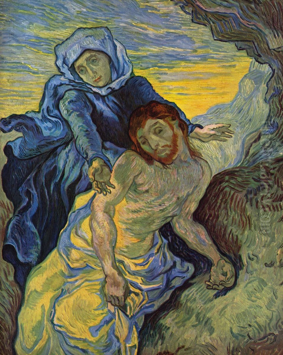 Pieta (afterEugene Delacroix) Oil Painting by Vincent Van Gogh