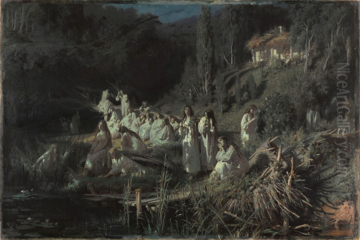 Sirenes. Nit de maig(1871), inspirat en Gogol Oil Painting by Ivan Kramskoi