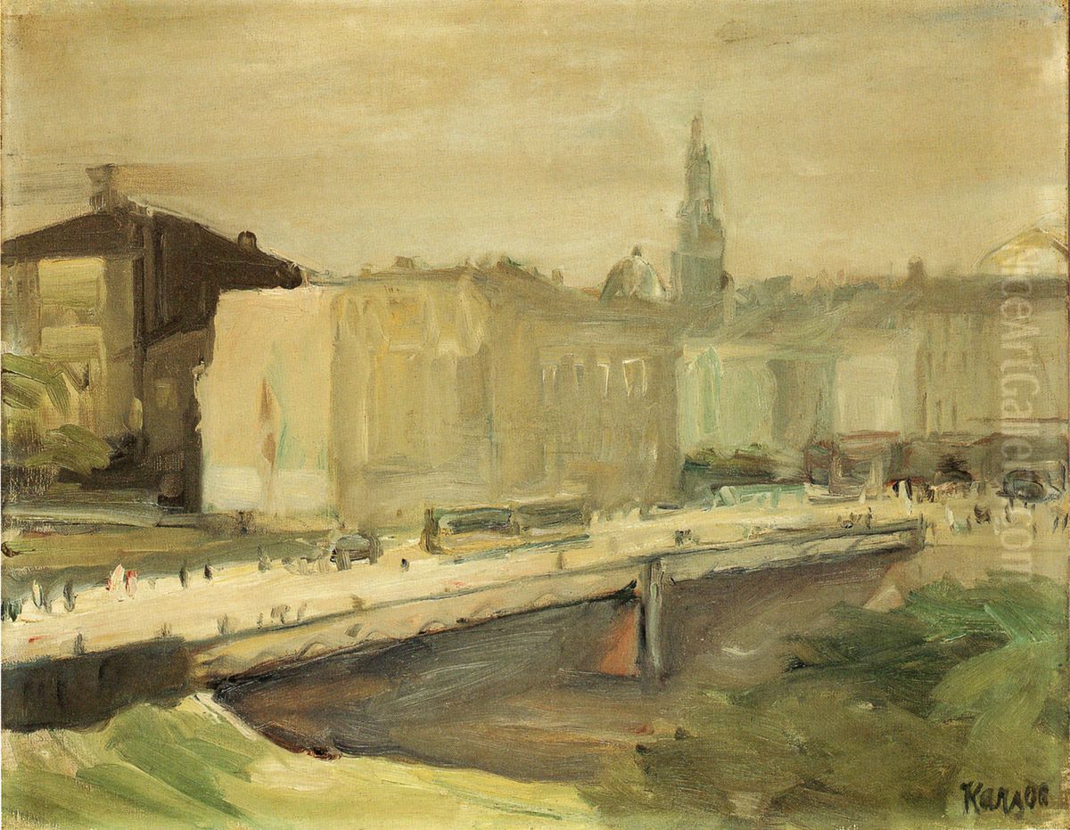 Motiv z Hamburku Oil Painting by Georges Kars