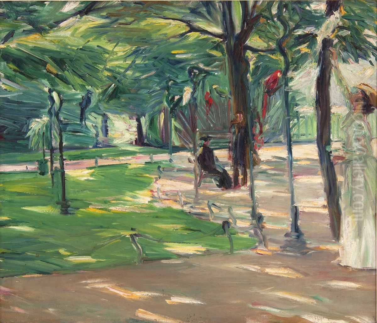 Park s papousky Oil Painting by Georges Kars