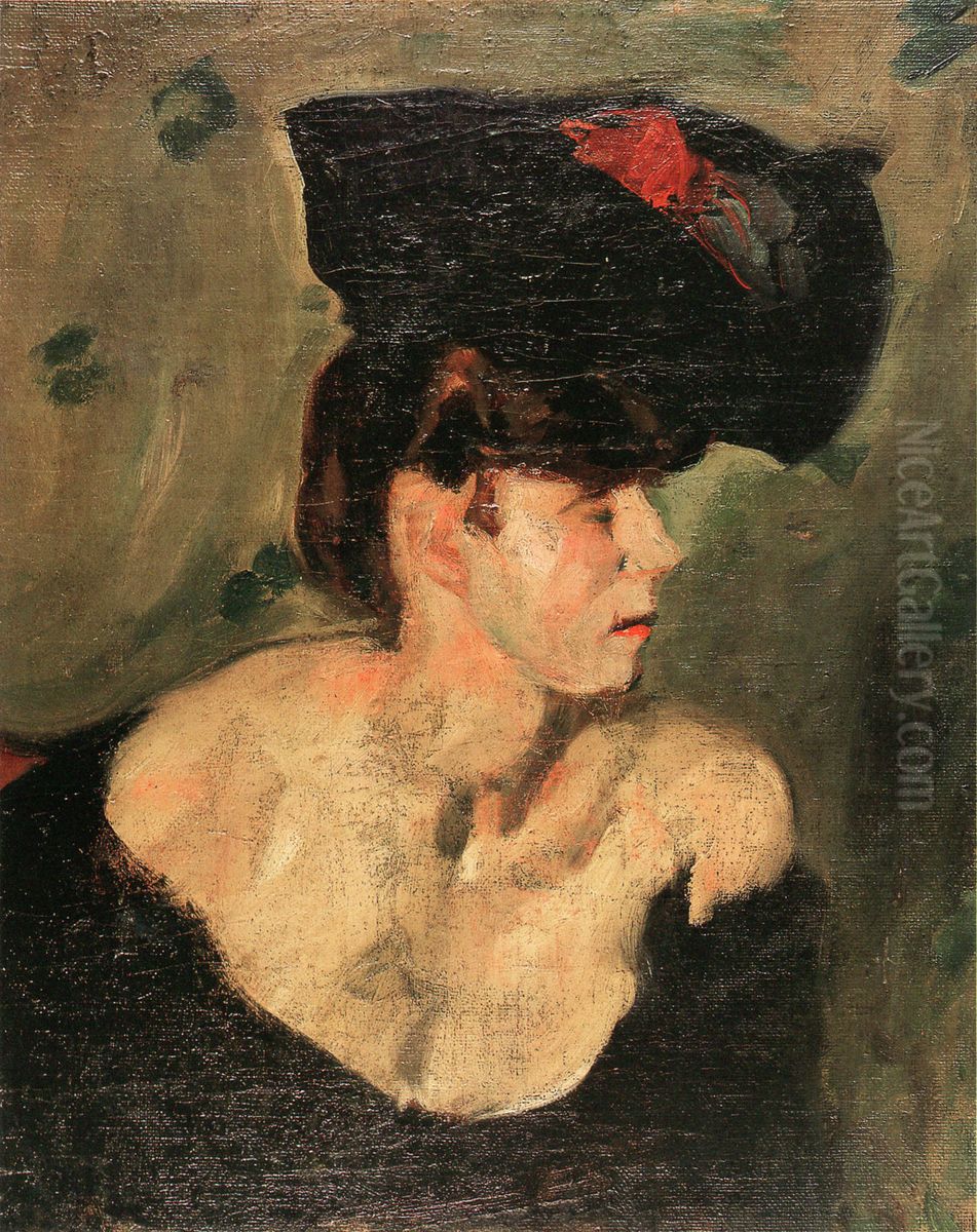 Portret damy v klobouku Oil Painting by Georges Kars
