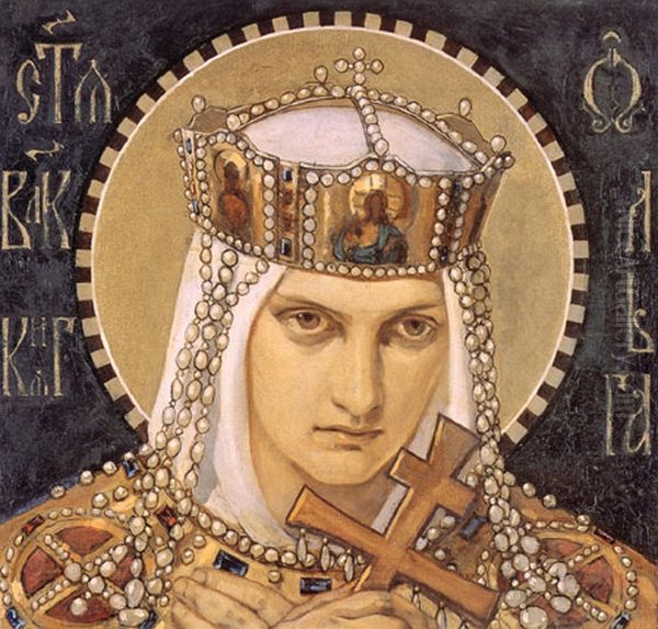 Saint Olga Oil Painting by Nikolay Bruni