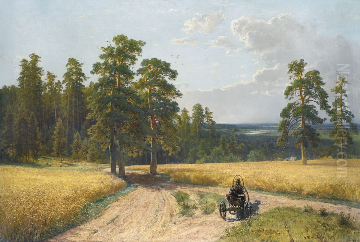 At the Edge of the Pine Forest Oil Painting by Ivan Shishkin