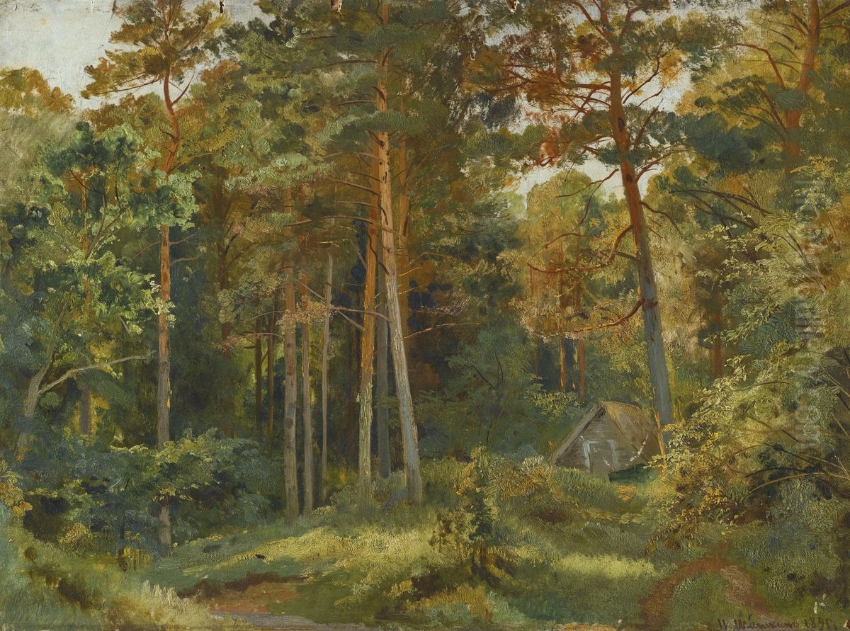 The Mill in the Forest Oil Painting by Ivan Shishkin