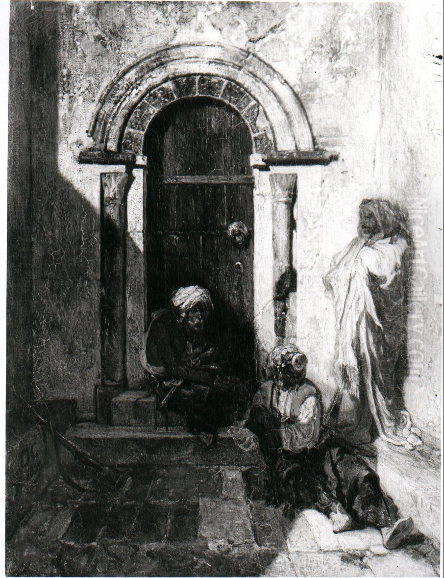 Turkse Beulen Oil Painting by Alexandre-Gabriel Decamps