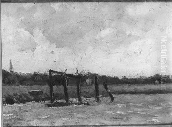 Landschap Oil Painting by Paul Joseph Constantine Gabriel