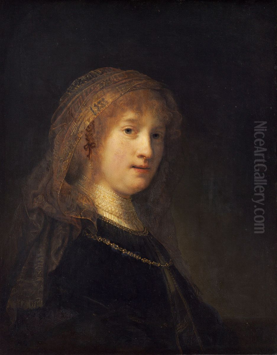Saskia van Uylenburgh Oil Painting by Rembrandt