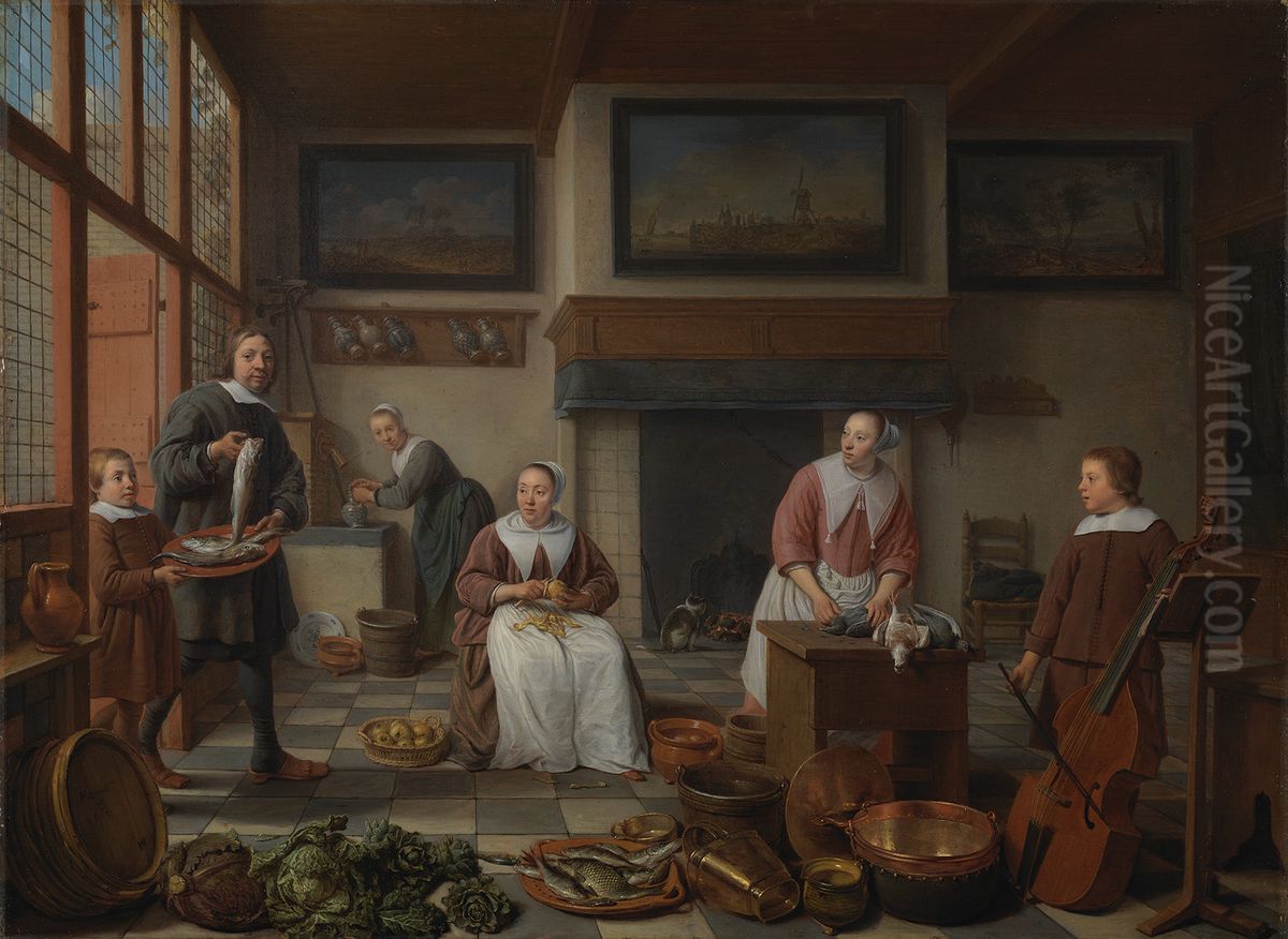 Jacob Bierens en zijn familie Oil Painting by Hendrik Martenszoon Sorgh