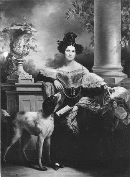 Mevrouw Provo Kluit-Assink  (1810-1886) Oil Painting by Jan Adam Kruseman