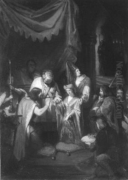 Anno 1203. Het huwelijk van gravinAdametLodewijk van Loon Oil Painting by Jacobus van Dijck