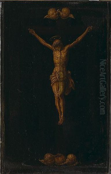 Christus aan het kruis-Christ on the Cross Oil Painting by Andrea Mantegna