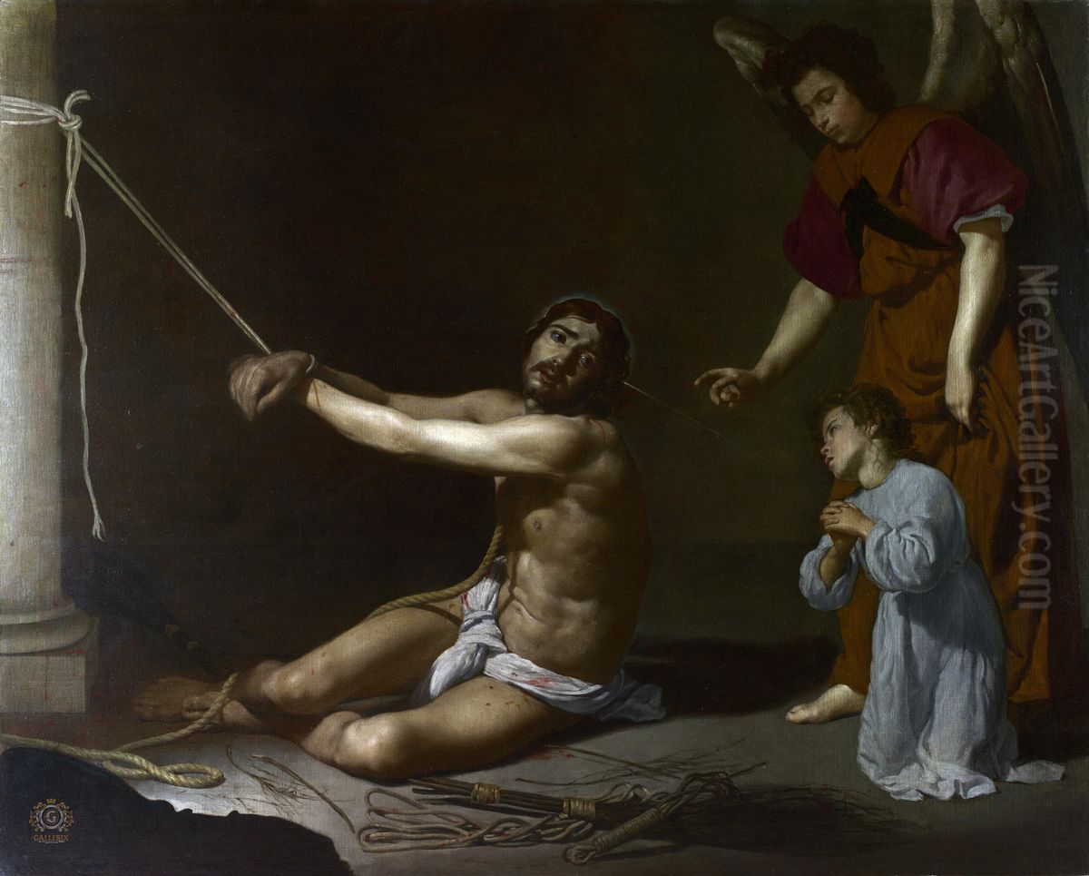 Christ contemplated by the Christian Soul Oil Painting by Diego Rodriguez de Silva y Velazquez