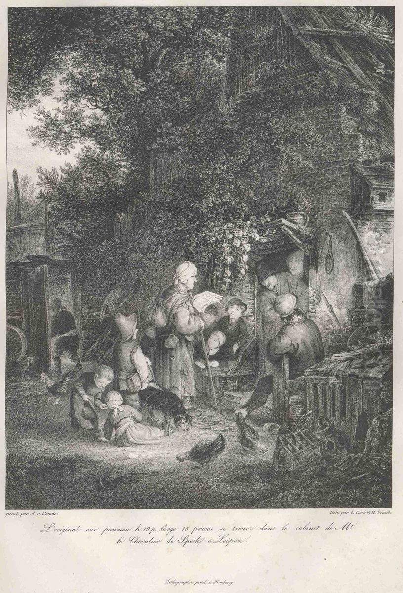 Die Bankelsangerin Oil Painting by Adriaen van Ostade