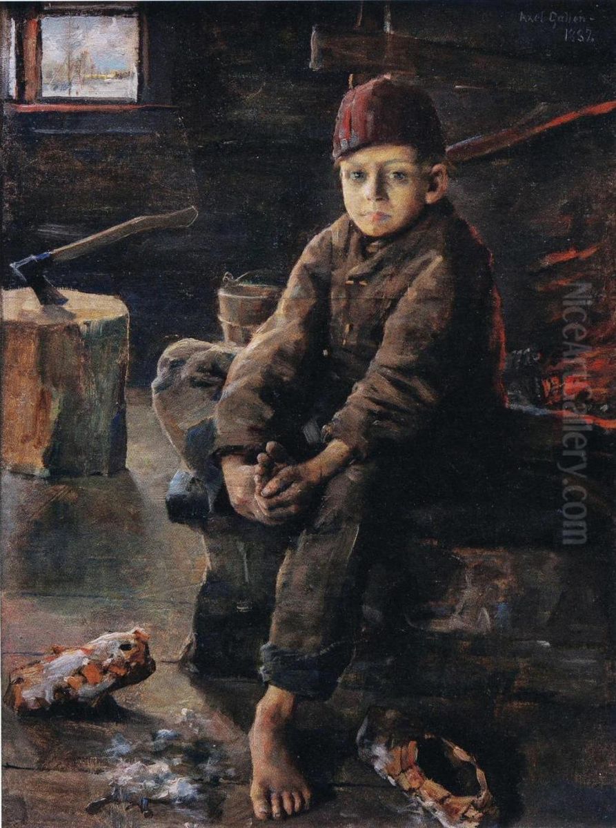 Kerjalaispoika Oil Painting by Akseli Valdemar Gallen-Kallela
