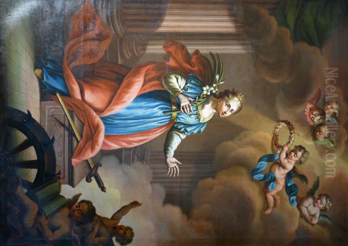 Sainte-Catherine Oil Painting by Jean-Jacques Sorg