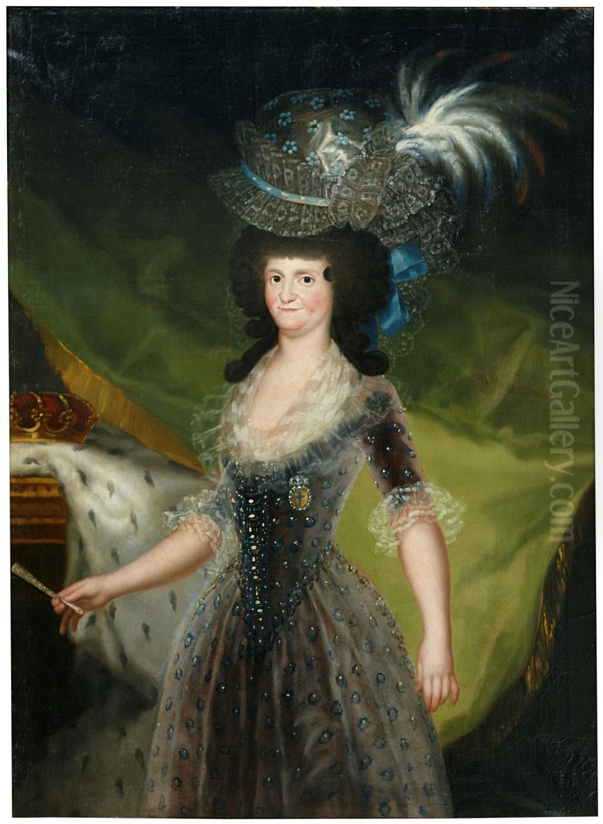 La reina Maria Luisa de Parma Oil Painting by Francisco Goya Fuendetodos