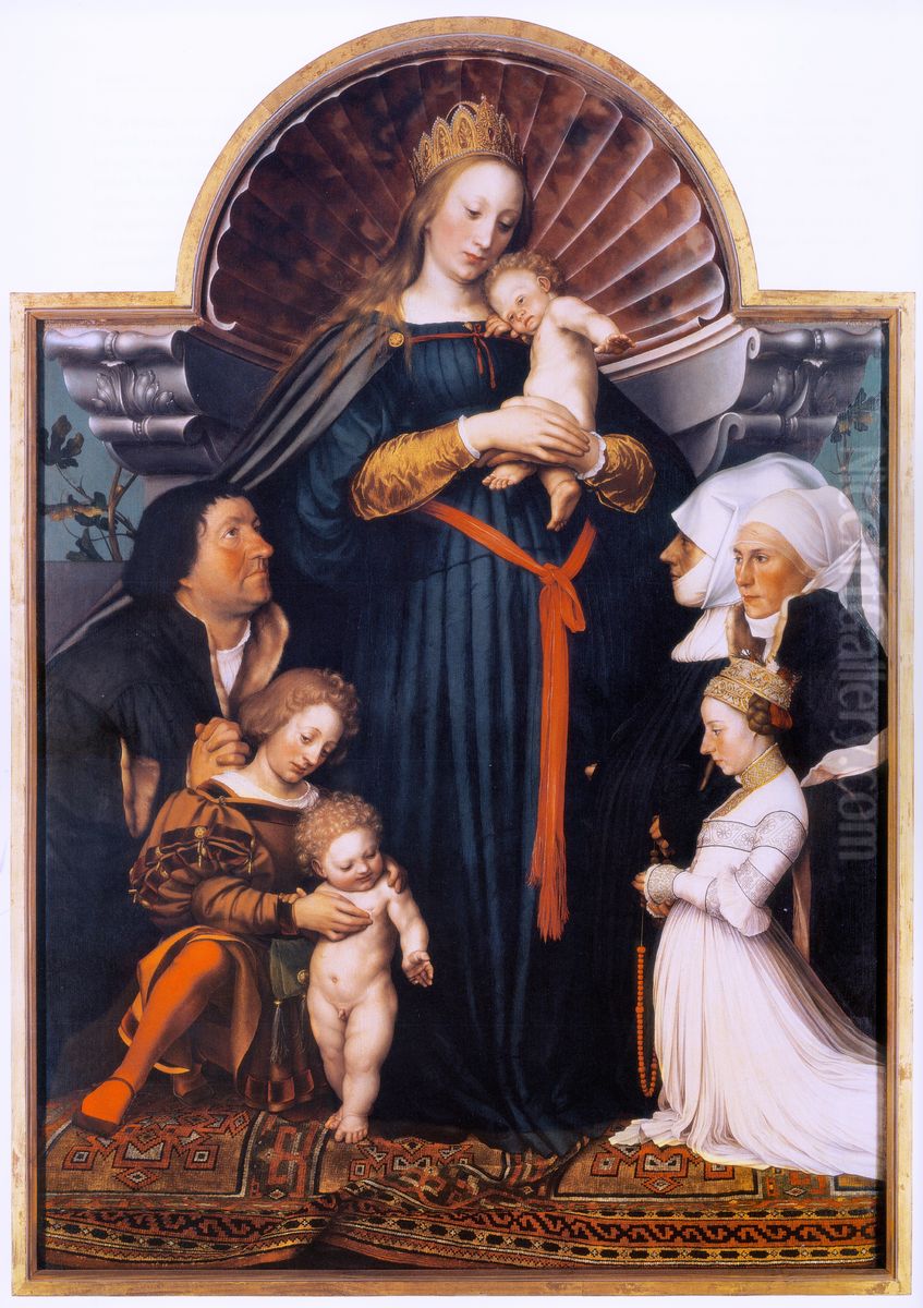 Darmstadt Madonna Oil Painting by Hans Holbein the Younger