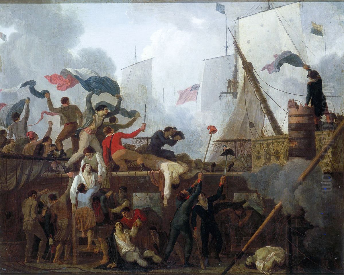 under captain Renaudin. Oil Painting by Nicolas-Antoine Taunay