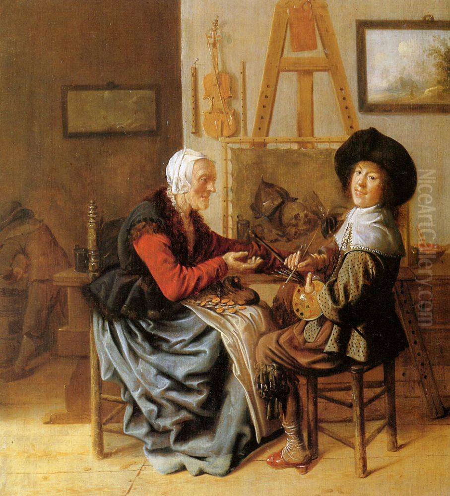 Vanitas Oil Painting by Jan Miense Molenaer