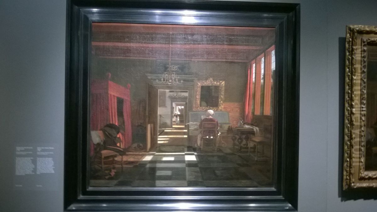 Interior with a Woman playing a Virginal Oil Painting by Emanuel de Witte