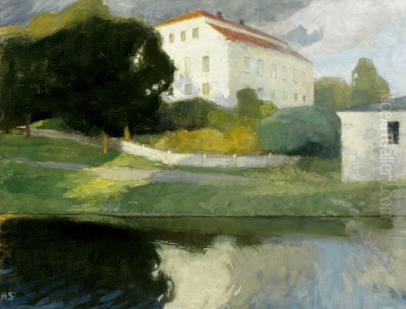 The Old Manor Oil Painting by Helene Schjerfbeck