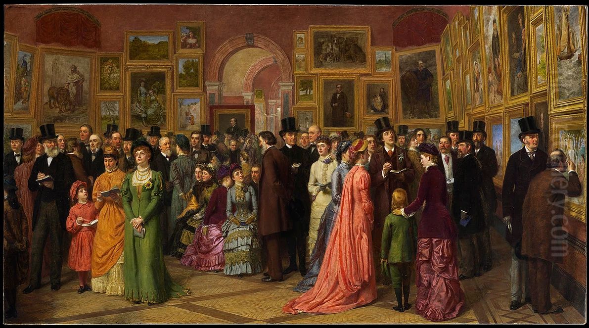 A Private View at the Royal Academy Oil Painting by William Powell Frith