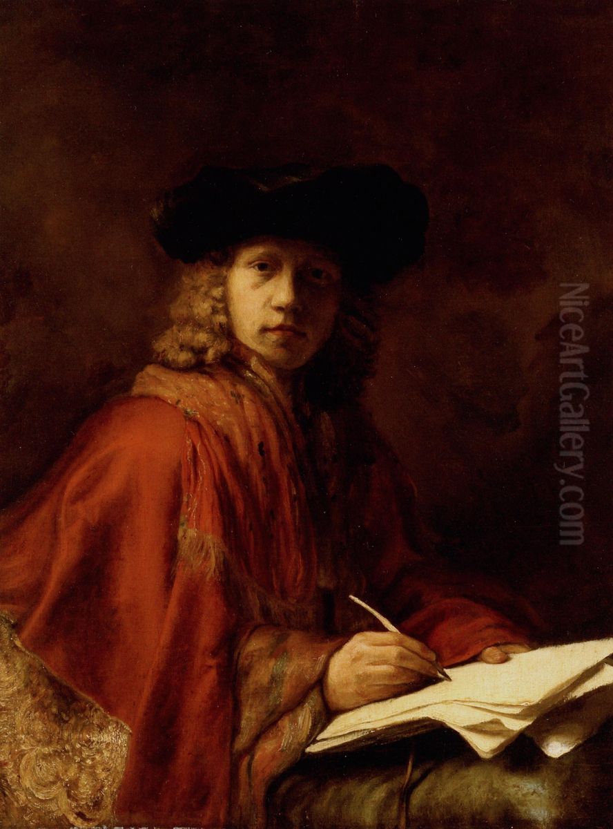 Portrait of an artist (Self-portrait ?) Oil Painting by unknown