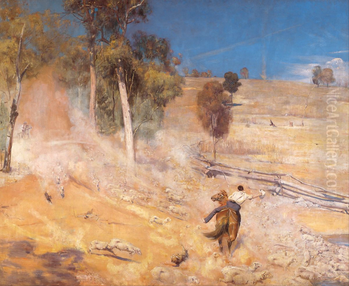 A break away! Oil Painting by Tom Roberts