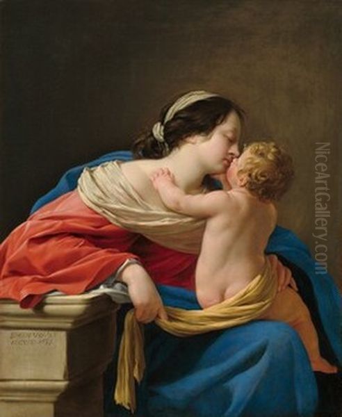 Madonna and Child Oil Painting by Simon Vouet