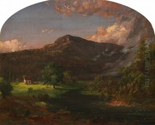 Tourn Mountain, Head Quarters of Washington, Rockland Co., New York Oil Painting by Jasper Francis Cropsey