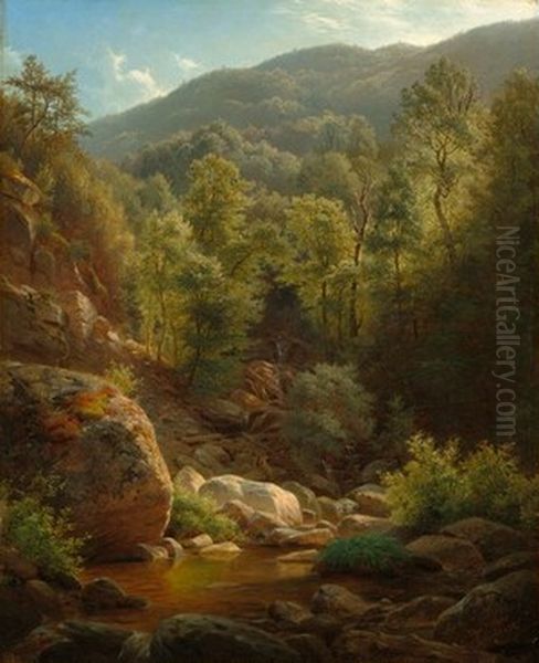 Scene in the Catskills Oil Painting by Paul Weber