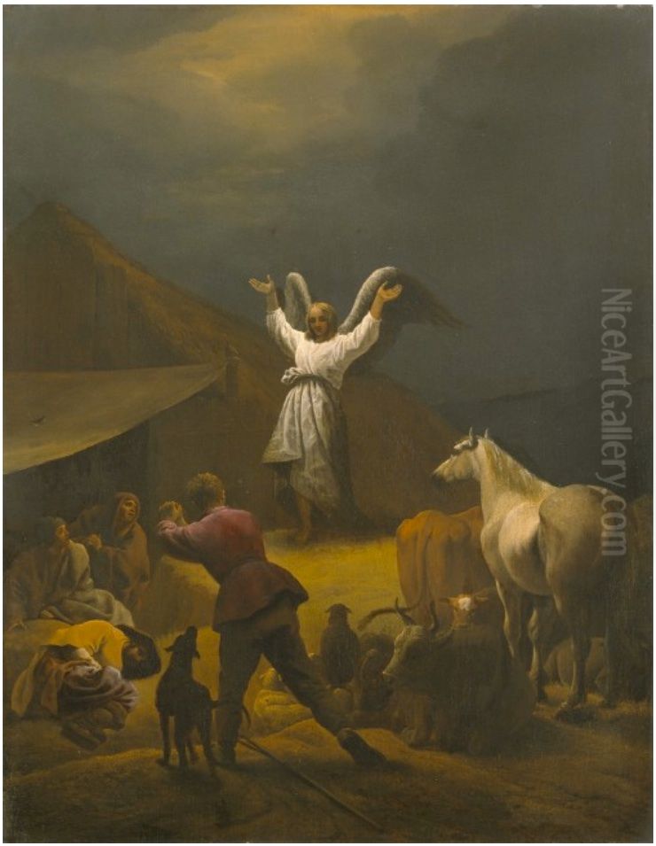 Annunciation to the Shepherds Oil Painting by Pieter van Laer