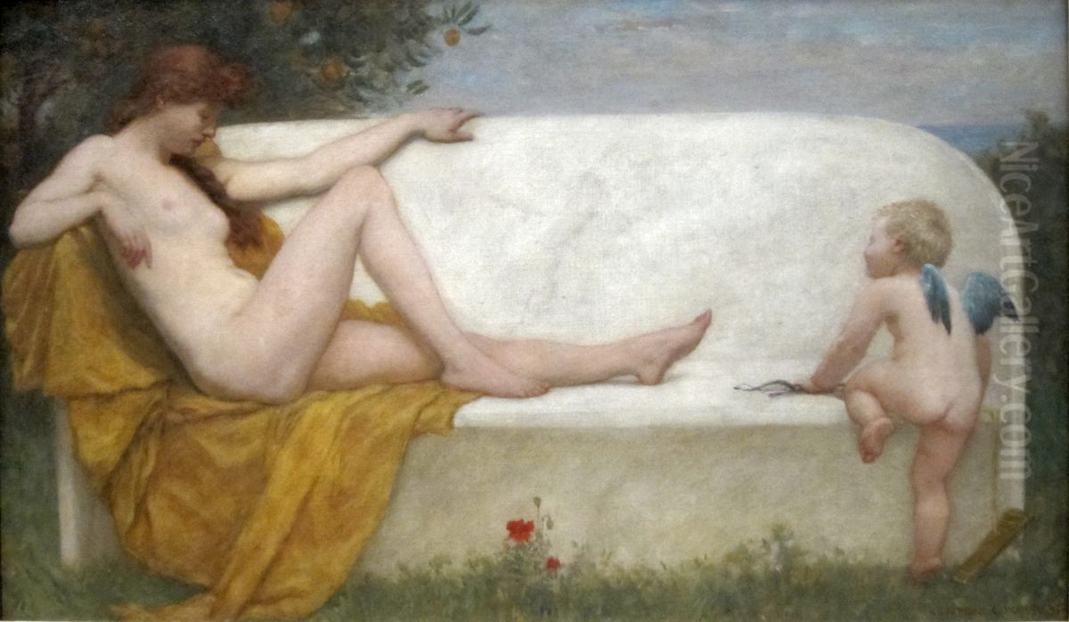 Approach of Love Oil Painting by Kenyon Cox