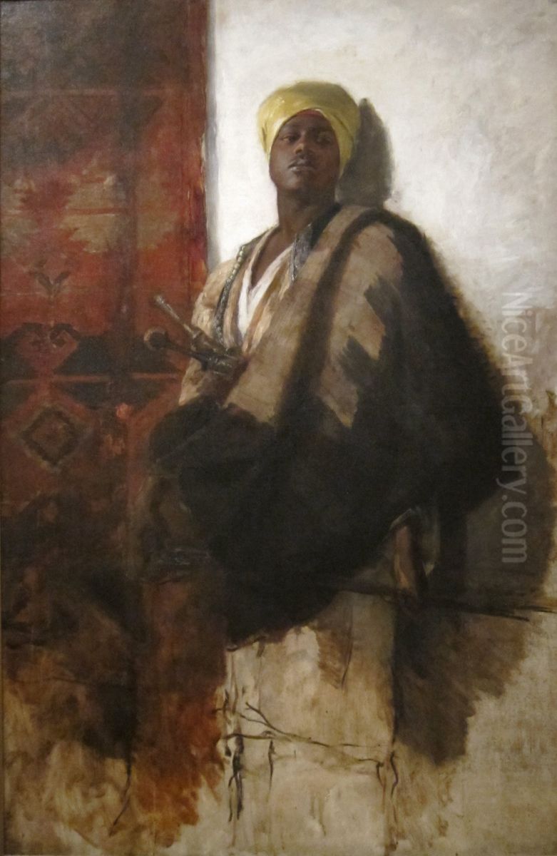 Guard of the Harem Oil Painting by Frank Duveneck