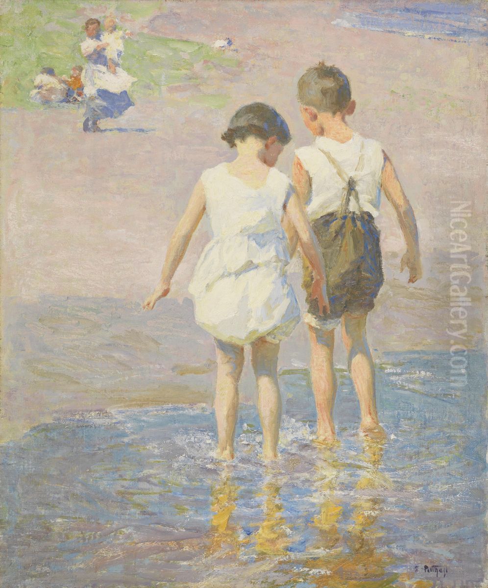 Brother and Sister Oil Painting by Edward Henry Potthast