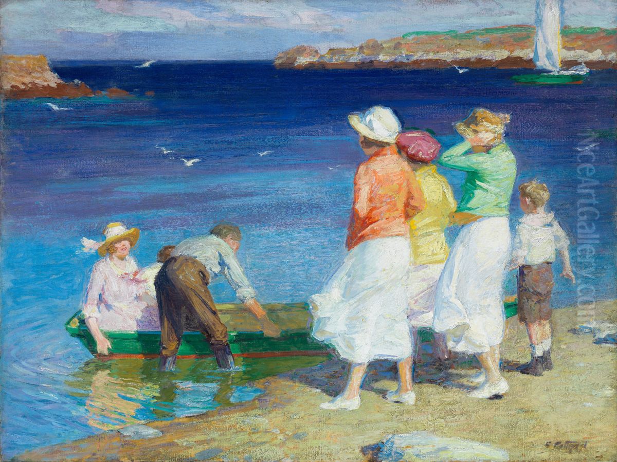 A Sailing Party (Going for a Sail) Oil Painting by Edward Henry Potthast